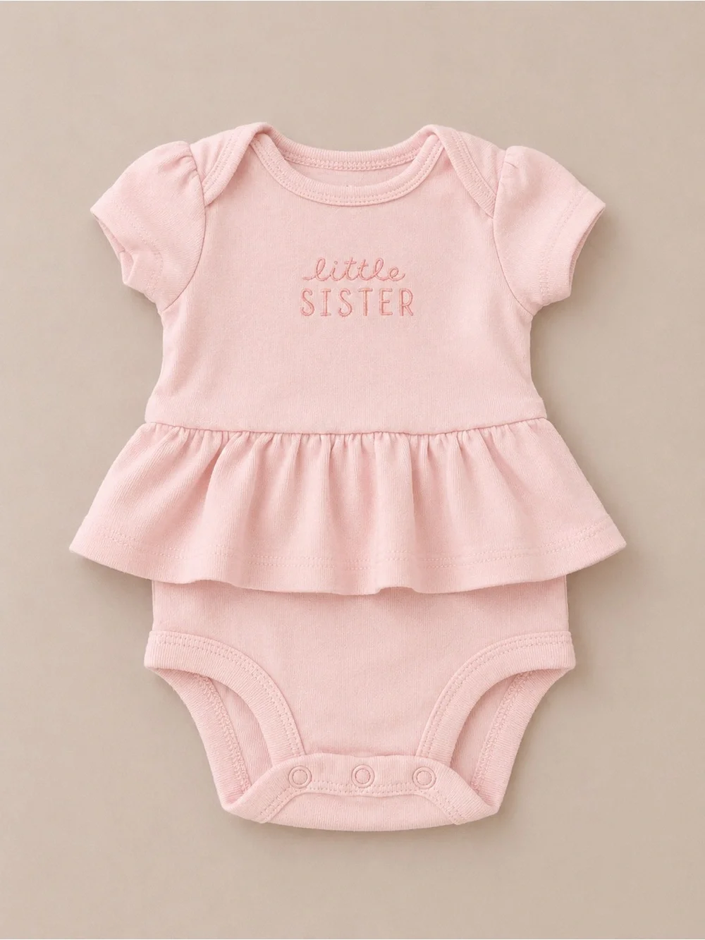 Carter’s - Onesie Dress - Pink W/ ‘Little Sister’ (Cotton) - NB